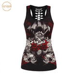 ISTider 2017 New Summer Punk Rock Style 3D Tank Top Women Fashion GUNS N ROSES T Shirt Sleeveless Vest Sexy Hollow Out Shirt - webtekdev