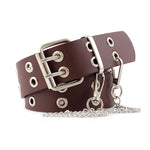 Leather Belt with Chains - webtekdev