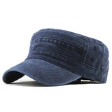 [FLB] 2019 Classic Vintage Flat Top Mens Washed Caps And Hat Adjustable Fitted Thicker Cap Winter Warm Military Hats For MenF314 - webtekdev