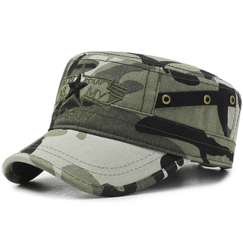SQTEIO Summer Camouflage Army casquette Newsboy Cap Men Flat Top Hats Military Hat Women - webtekdev