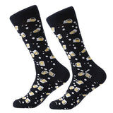 MYORED 1 pair men socks combed cotton cartoon animal bird shark zebra corn watermelon sea food geometric novelty funny socks - webtekdev
