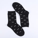 Modeager Fashion Hip hop Black Color Skeleton Alien Halloween Cool Women Socks Cotton Soft Summer Thin Novelty Socks for Women - webtekdev