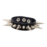 2017 Punk Rock Street Snap Fashion Punk Metal Rivet Bracelet Wide Leather Spike Bracelet - webtekdev