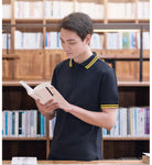 Xiaomi 90 points classic Fashion lapel for shirt Cool and silky Patchwork rib Men Short Sleeve High Quantity Polo male - webtekdev