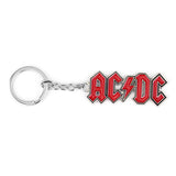 Hot Rock Music Band AC/DC ACDC Red Logo Key Chain Fashion Women Men Accessories Metal Key Ring Letter Keychain - webtekdev