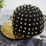 High Quality Hip Hop Caps Hats Punk Hedgehog Hat Bigbang Personality Jazz Snapback Cap Men Women Spike Studs Rivet Hat Punk Styl - webtekdev