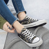 KANCOOLD Breathable Non-Slip Camouflage Shoes Women's Summer Casual Canvas Shoes Wear-resistant Trainers Flat Sneakers - webtekdev