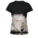New Quick Drying 3D T Shirt Men Women Fashion COCAINE Transparent Bag Printed Short Sleeve T-shirt Leisure Elastic Tshirt - webtekdev