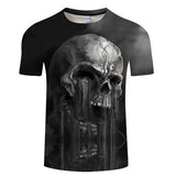 FLowing 3D Skull T shirt Men Horror Shirt Summer tshirt Groot Tees Funny Tops Streatwear Camiseta Short Sleeve ZOOTOP BEAR - webtekdev