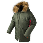 2019 Winter N3B puffer jacket men long canada coat military fur hood warm trench camouflage tactical bomber army korean parka - webtekdev