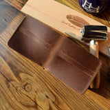 Genuine Leather Wallet Male Anarchy Punk Rock Bedlam Evil Anarchist War Rocker Anarchism Vintage Handmade Gift Purse Wallets (brown wallet) - webtekdev
