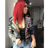 LORDLDS 2019 Leather Jacket Women Graffiti Colorful Print Biker Jackets and Coats PUNK Streetwear Ladies clothes - webtekdev