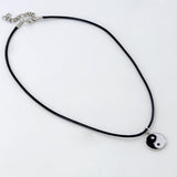 Yin Yang Pendant Necklace Black White Couple Sister Friendship Fashion Jewelry Unique Gifts for Women Enamel - webtekdev