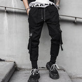 2020 Spring Hip Hop Joggers Men Black Harem Pants Multi-pocket Ribbons Man Sweatpants Streetwear Casual Mens Pants M-3XL - webtekdev