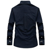MANLI AFS Jeep Mens Shirt Breathable 2018 Fall Warm Business Men Shirt Long Sleeve 100% Pure Cotton Sports Hiking Shirts 4XL - webtekdev