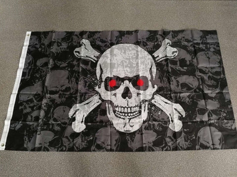 johnin 90*150cm jolly roger skull bone pirate Flag (90 x 150cm) - webtekdev