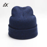 Plain Knitted Hat Winter Cap Women's Polyester Soft Unisex Bonnet Hat Female Casual Hip Hop Skullies Beanies Men Autumn Beanies - webtekdev