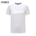 Marshall T Shirt Logo Amps Amplification Guitar Hero Hard Rock Cafe Music Muse Tops Tee Shirts For Men Fashion Harajuku T-shirts - webtekdev