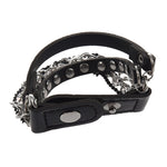 Adjustable Punk Rock Multi-chain Leather Chain Stud Bangle Wristband Bracelet - webtekdev