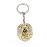 Biohazard Key Chain Necklaces Raccoon City Police Badge Metal Pendant Necklace Keychain Keyrings Gift Jewelry - webtekdev
