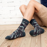 [COCOTEKK]5 Colors Korean New Men Military Socks Graffiti Green Mens Cotton Socks Jungle Style Winter Classic Camouflage Socks - webtekdev