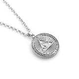 Steampunk Pendant Illuminati Masonic Mason Free Satanism Necklace doctor wh gift women's men's vintage Sweater Necklace 1pcs (Ancient silver) - webtekdev