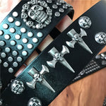 Genuine Leather Metal Punk Studded Belt - webtekdev