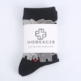 Modeager Fashion Hip hop Black Color Skeleton Alien Halloween Cool Women Socks Cotton Soft Summer Thin Novelty Socks for Women - webtekdev
