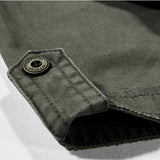Men shirt Casual Slim Fit Embroidery Military Pure Color Pocket Short Sleeve shirts mens dress shirts camisas masculina c0603 - webtekdev