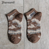 Winter Warm Wear Resistant Lovers fashion Camouflage Cotton happy socks crew individuality men Breathable Short calze uomo - webtekdev