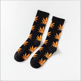 Moda Socmark Funny Socks Men Comfortable High Quality Cotton Happy Hemp Leaf Maple Casual Long Weed Crew Sock Dress Harajuku - webtekdev