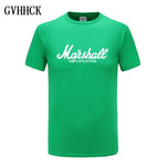 Marshall T Shirt Logo Amps Amplification Guitar Hero Hard Rock Cafe Music Muse Tops Tee Shirts For Men Fashion Harajuku T-shirts - webtekdev