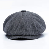 Wuaumx Unisex Autumn Winter Newsboy Caps Men And Women Warm Tweed Octagonal Hat For Male Detective Hats Retro Flat Caps chapeau - webtekdev