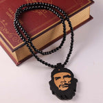 Hiphop style Che Guevara Wooden Pendant Necklace Promotional Gift - webtekdev