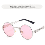 Oulylan Round Metal Steampunk Sunglasses Women Men Fashion Gothic Sun Glasses Luxury Brand Designer High Quality Eyewear UV400 - webtekdev
