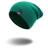 Cotton Blends Hip Hop Beanies For Girl Winter Cap Label Knitted Hat Female Unisex Solid Color Bonnet Casual Slouchy Skullies - webtekdev