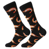 MYORED 1 pair men socks combed cotton cartoon animal bird shark zebra corn watermelon sea food geometric novelty funny socks - webtekdev