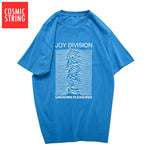 COSMIC STRING 100% cotton summer men's T-shirts Joy Division Unknown Pleasure punk COOL T-shirt rock hipster t shirt tee shirts - webtekdev