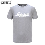 2018 New Marshall T Shirt Logo Amps Amplification Guitar Hero Hard Rock Cafe Music Muse Tops Tee Shirts For Men Fashion T-shirts - webtekdev