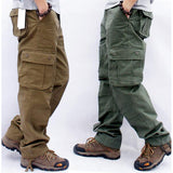 Men's Cargo Pants Mens Casual Multi Pockets Military Tactical Pants Men Outwear Straight slacks Long Trousers Large size 42 44 - webtekdev