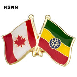 Black Color Badge Flag Lapel pin badges for clothes Pin badges safety pin brooch XY0087 (XY0087) - webtekdev