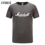 Marshall T Shirt Logo Amps Amplification Guitar Hero Hard Rock Cafe Music Muse Tops Tee Shirts For Men Fashion Harajuku T-shirts - webtekdev