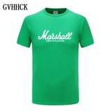 2018 New Marshall T Shirt Logo Amps Amplification Guitar Hero Hard Rock Cafe Music Muse Tops Tee Shirts For Men Fashion T-shirts - webtekdev