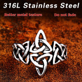 Steel soldier Celtic viking Nordise ring stainless steel popular nature signet women engagement party jewelry - webtekdev