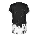 New Women Blusa Alien Letter Print Tees Short Sleeves Loose Soft Couple Wear Long Length Tshirts Punk Leisure T shirt Women - webtekdev
