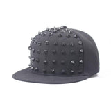 Unisex Punk Hedgehog Hat Personality Jazz Snapback Spike Studded Rivet Spiky Baseball Cap For Hip Hop Rock Dance - webtekdev