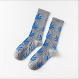 Moda Socmark Funny Socks Men Comfortable High Quality Cotton Happy Hemp Leaf Maple Casual Long Weed Crew Sock Dress Harajuku - webtekdev