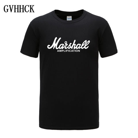 Marshall T Shirt Logo Amps Amplification Guitar Hero Hard Rock Cafe Music Muse Tops Tee Shirts For Men Fashion Harajuku T-shirts - webtekdev