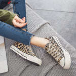 Leopard Canvas Shoes Women Flat Platform Sneakers Women Casual Shoes Woman High Top tenis mujer casual - webtekdev