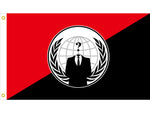 Anarchy Anonymous Anarchist Communism Anarcho-capitalism Flag 90*150cm(3x5ft) Banner with Brass Grommets (NMZ09155 90 x 150cm) - webtekdev